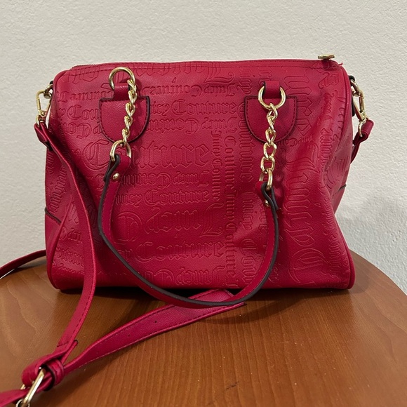 Juicy Couture Best Sellers Fame Satchel Bag Red Shoulder Handbag Travel Charm - Picture 2 of 11